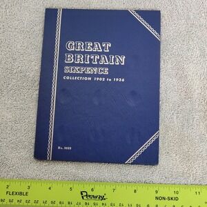 Whitman Great Britain‎ Sixpence Collection 1902-1936 Coin Folder No 9689 Blue
